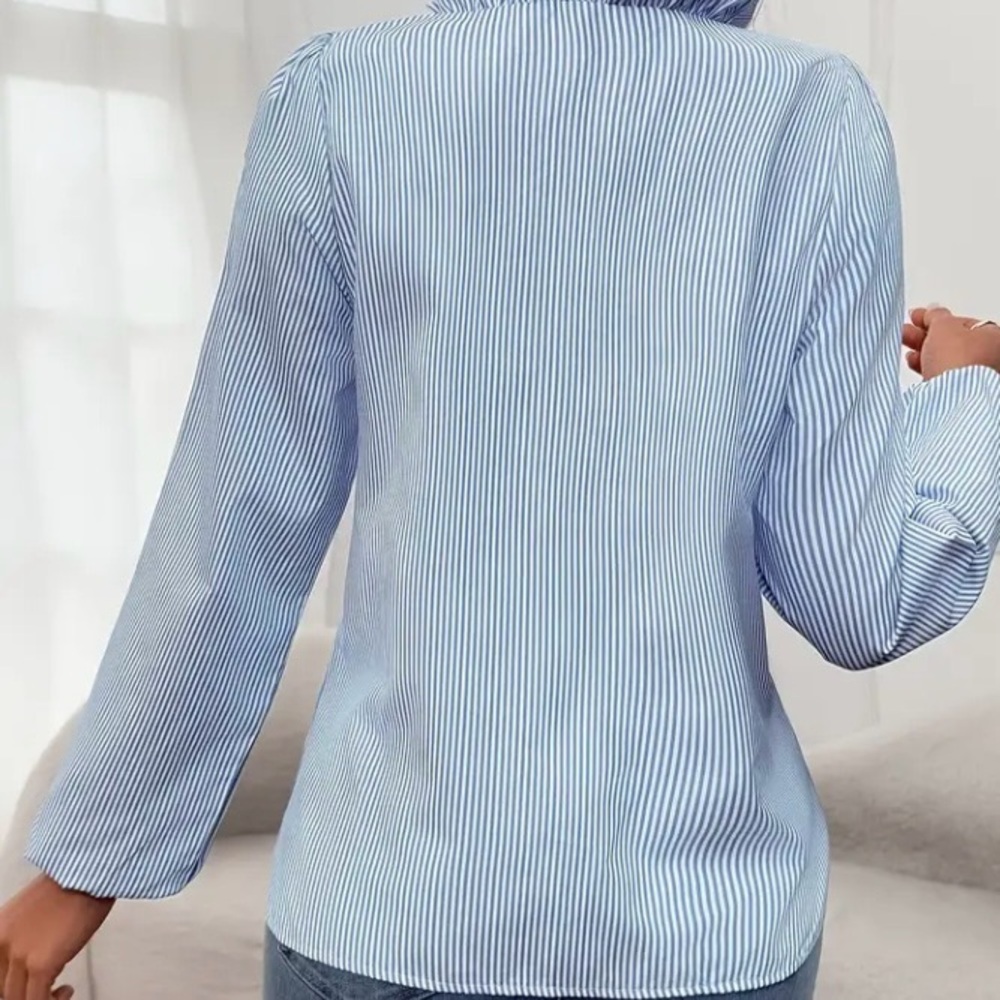 Blue Striped Women's Top - Picture 11 of 13